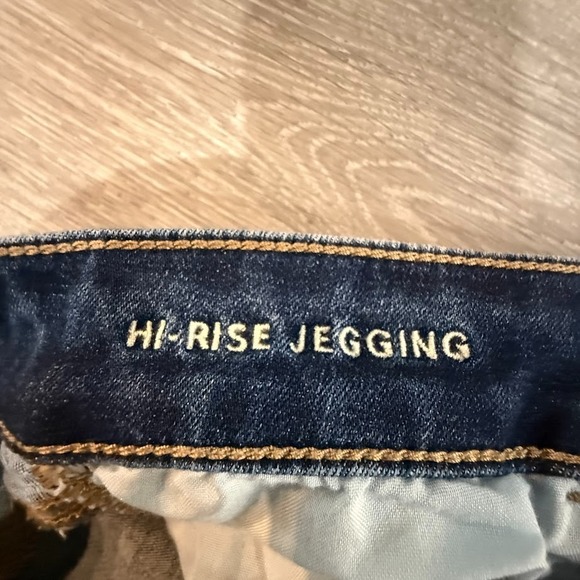 American Eagle Jegging Women's 4 Short Blue Hi Rise Stretch Skinny Dark Wash - Picture 4 of 8